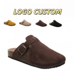 Zuecos de Diseño de Alta Calidad en Gamuza Genuina, Ligeros y Personalizados, Unisex, Tipo Mule, Pantuflas de Corcho y Cuero de Lujo para <span class=keywords><strong>Mujer</strong></span> - Product Image 1