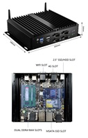 HD VGA 6 COM Dual Lan Ethernet 2,5G MIni PC Core I3 i5 i7 Wifi 4G Pequeño Micro Fanless Mini PC Industria Mini Computadora Industrial