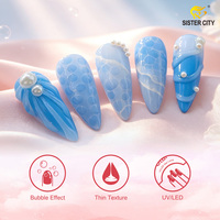 Vernis Gel Transparent Effet Goutte d'Eau Marque Privée, Gel UV 3D pour Ongles, Fournitures Professionnelles pour Salons de Manucure