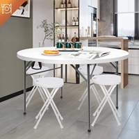 Table à bascule portable en résine plastique, design moderne, pliable, étanche, empilable, taille et couleur personnalisables, pour cour, salle à manger, hôtel
