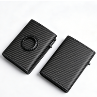 Porte-cartes en cuir PU pour hommes, porte-cartes de visite en aluminium, portefeuille fin en métal pour cartes, vente en gros