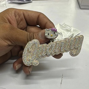 Colgante de Lujo HipHop Iced Out con Letra Personalizada, Collares de Diamantes de Plata 925, Joyería de Diamantes Moissanita VVS para Unisex - Product Image 5