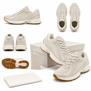 Baskets de course rétro en maille respirante unisexe, légères avec semelle amortissante, pour le jogging quotidien en extérieur, prêtes à être expédiées - Product Image 4