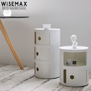 WISEMAX FURNITURE Mobilier de chambre à coucher Offre Spéciale Table de <span class=keywords><strong>chevet</strong></span> en plastique multifonctionnelle à trois couches Table de <span class=keywords><strong>chevet</strong></span> colorée - Product Image 1