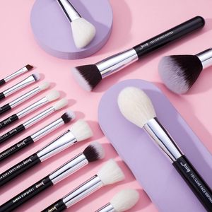 Per Jessup 25 pezzi Set di pennelli professionali per il trucco T175 di lusso manico piatto pennelli Kabuki balsamo per le labbra trucco Kabuki per il viso da viaggio