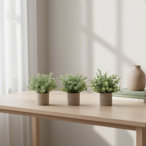 Der Rose - Paquete de 3 Mini Topiarias Artificiales de Eucalipto en Maceta, Plantas Verdes para Interiores, Decoración para el Hogar y la Oficina - Product Image 2