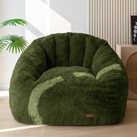 Grand pouf de sol décoratif style princesse une place, garnissage en mousse haute densité, compressé