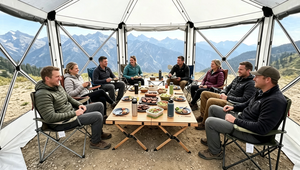 Grande tente <span class=keywords><strong>de</strong></span> camping pop-up pour 6 à 8 personnes, imperméable PU2000mm, abri portable avec vue à 360 degrés - Product Image 6