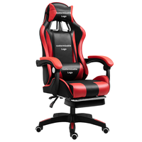 Chaise de joueur ergonomique en cuir PVC Mobilier de bureau PC personnalisable Chaise pivotante inclinable à hauteur réglable Table d'ordinateur