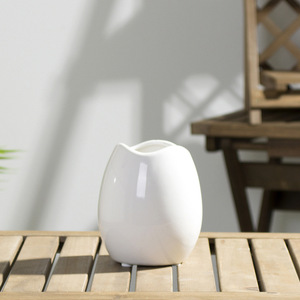 Ensemble <span class=keywords><strong>de</strong></span> trois vases blancs simples Art Déco, pots à fleurs, décoration minimaliste pour la maison - Product Image 2
