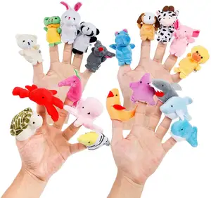Profession elle Kinder niedlich 20pcs Cartoon weichen Samt handgemachte Plüschtiere Tier Finger puppen