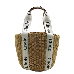 2021 Newest Designs Summer Beach Bucket Bag Hollow Basket Straw Bag