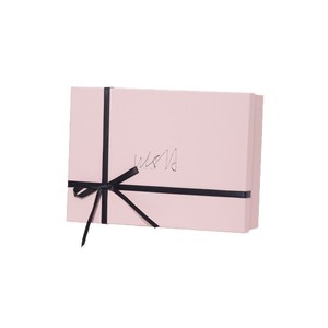 Premium black bow detail matte <strong>pink</strong> rigid gift boxes for gift packaging valentines day or birthday <strong>presents</strong> - Product Image 2