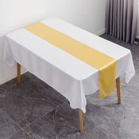 Chemin de table en gros décorations de luxe chemins de table en satin pour anniversaire de mariage