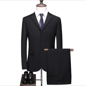 All'ingrosso abiti da uomo di colore nero per matrimonio 2 pezzi Set da uomo <span class=keywords><strong>tuta</strong></span> da jogging Set formale da uomo - Product Image 3