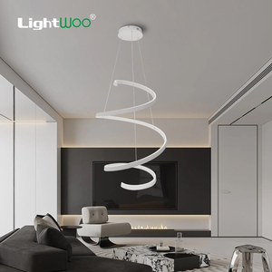 Lampe suspendue LED au design moderne pour salon, lumière blanc chaud, haute luminosité, intensité réglable, anneau en cristal suspendu au <span class=keywords><strong>plafond</strong></span> - Product Image 5