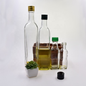 Chai thủy tinh vuông trong suốt 100ml <span class=keywords><strong>150ml</strong></span> 500ml 750ml đựng dầu oliu, nước tương, giấm, dụng cụ rót dầu, bình đựng gia vị có nắp đậy - Product Image 2