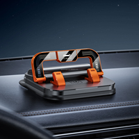 Support de téléphone Nouveauté 2-en-1 avec plaque d'identification, design intelligent, organisateur de tableau de bord de voiture, accessoire avec support de téléphone pliable