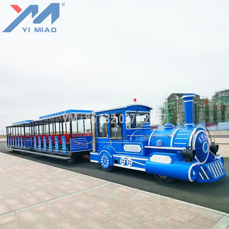 नई शैली मनोरंजन पार्क बिक्री के लिए ईंधन इंजन पर्यटक ट्रेन मज़ा सवारी