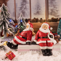 Figurine personnalisée sculptée en résine époxy, style art populaire, Père Noël, décoration de Noël pour la maison, ornement de table, objet de collection