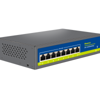 Venta caliente Hisource 8 puertos Gigabit completo PoE Switch Active Managed Network Switch 8 puertos 120W PoE Switch para cámara IP Hikvision