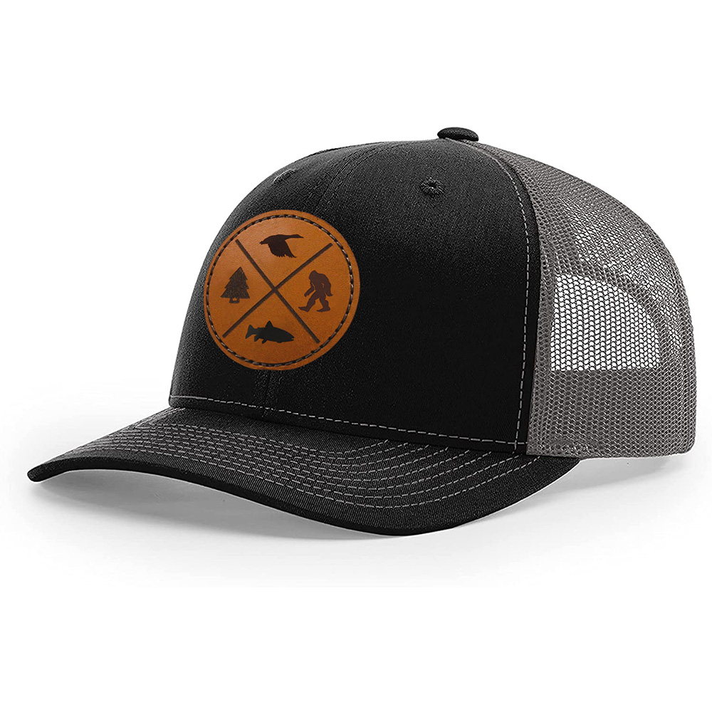 58cm Breathable Polyester Embroidery Baseball Caps 6 Panel Trucker Hat