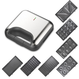Machine à sandwich et <span class=keywords><strong>gaufrier</strong></span> multifonctionnelle 7 en 1 pour la maison, poêle à griller antiadhésive pour le petit-déjeuner, alimentation électrique - Product Image 1
