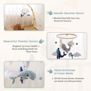 Mobile Bébé en Feutre, Jouets et Décoration de Chambre, Hochet pour Bébé - Product Image 4