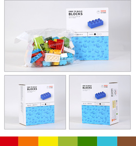 500g Compatible con <span class=keywords><strong>bloques</strong></span> de construcción grandes piezas aleatorias básicas DIY juego creativo diseñador juego de <span class=keywords><strong>bloques</strong></span> de construcción para niños - Product Image 4