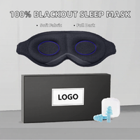 Masque de sommeil 3D profilé en mousse à mémoire de forme, cache-yeux bloquant la lumière, doux et respirant, pour les voyages et les siestes