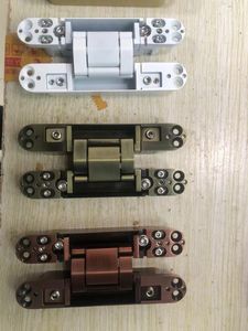 Bisagras Ocultas de Alta Calidad, Hidráulicas, Ajustables en 3D, de Aleación de Zinc Negro, Resistentes, de Cierre Suave de 180 Grados, Invisibles para Puertas - Product Image 4