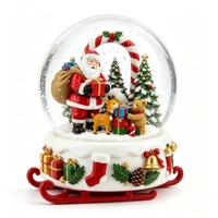 Boule à neige personnalisée en résine, collection de Noël, série Père Noël, licorne, carrousel, décoration de table, souvenir pour collection