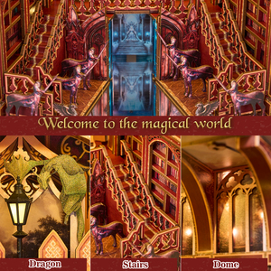 Hamaileon Nuovissimo Kit Fai-da-Te Book Nook, Modello Assemblato a Mano, Armadio Magico, Puzzle 3D in Legno, Adatto Come Ornamento per Scaffali <span class=keywords><strong>e</strong></span> Scrivanie - Product Image 5