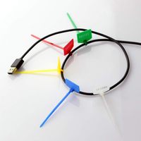 Label Kabel Tag Pengikat Kabel Nilon untuk Manajemen Kabel, Warna-warni, Tahan Air, Penanda Pengikat Loop, Tag Pengunci Otomatis