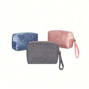 Pochette de maquillage miniature de luxe personnalisée avec logo, trousse de toilette, sac de maquillage en velours pour soirée dansante, sac cosmétique - Product Image 4