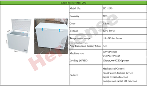 Top Door Steel Plate <b>Small</b> Commercial Household Hotel Ice Freezer 287L <b>Chest</b> Freezer Top Loading White Freezer <b>Chest</b> Freez - Product Image 5