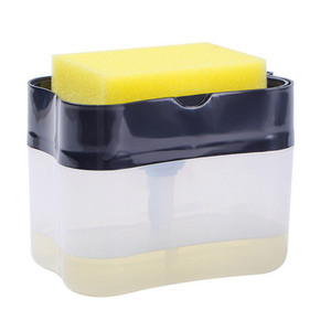 Dispensador <span class=keywords><strong>de</strong></span> detergente líquido 2 en 1, caja <span class=keywords><strong>de</strong></span> jabón líquido con prensa, organizador <span class=keywords><strong>de</strong></span> bomba con esponja, herramienta <span class=keywords><strong>de</strong></span> cocina, suministros <span class=keywords><strong>de</strong></span> baño - Product Image 3