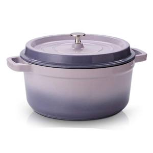 Mini marmite ronde avec couvercle en fonte émaillée 18/20/22/24/26cm, <span class=keywords><strong>prix</strong></span> de gros, pour la maison - Product Image 2