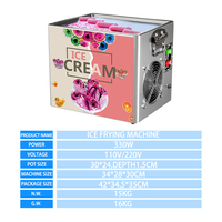 Machine à glaces, yaourts et crèmes glacées frites, petite machine à glaces frites