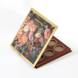 Caja de embalaje de paleta de sombras de ojos de lujo de 9 colores personalizados con laminación mate y materiales reciclados en relieve - Product Image 3
