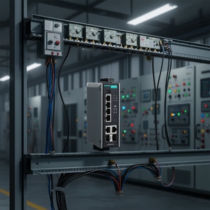 Commutateur géré Moxa EDS-P506E-4PoE-2GTXSFP-T, 6 ports, 4 PoE, 2 Gigabit SFP, montage sur rail DIN industriel - Product Image 3