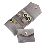 Petit sac de pochette à bijoux en similicuir personnalisé sac de conteneur à bijoux portable multifonctionnel de luxe pour boucle d'oreille et anneau