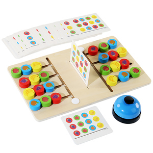 The New Wooden Battle Walking Fruit Maze Board Color Sorting Interactive Game Educational Learning Toys for Kids Wholesale CPC - Product Image 1