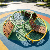 Taman Bermain Luar Ruangan Baja Anti Karat 2026 Model Terbaru dengan Jaring untuk Anak-Anak dan Remaja, Pusat Kebugaran, Area Bermain Publik