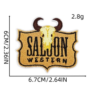 Cowboy Boots Cowgirl Heat Press Embroidery Custom Guangdong China Trucker Hat Patches Iron On Bulk Western Patches For Caps - Product Image 4
