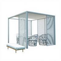 Pavillon Diding - Structure en plastique/bois/aluminium personnalisable, durable, écologique, imprimée par sublimation