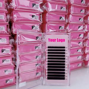 थोक कश्मीरी 0.10 सीसी 8 मिमी-16 मिमी व्यक्तिगत फ्लैश एक्सटेंशन निजी लेबल काले मिंक वॉल्यूम क्लासिक पलक एक्सटेंशन - Product Image 5