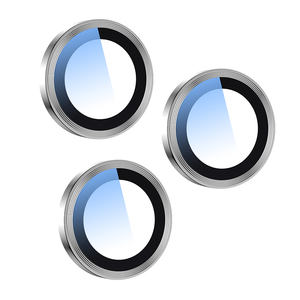 ขายร้อนสีเงินแหวนกล้องตัวป้องกันเลนส์กระจกป้องกันหน้าจอสําหรับ <span class=keywords><strong>iPhone</strong></span> <span class=keywords><strong>11</strong></span> 12 13 14 15 - Product Image 1