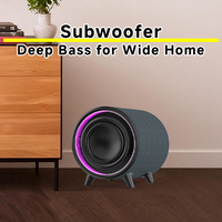 Subwoofer actif 60W avec woofer de 6,5 pouces, son immersif de qualité cinéma, basses à faible distorsion, connectivité RCA facile, commande par bouton tactile