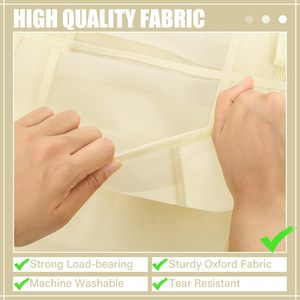 Organizador de zapatos para colgar sobre la puerta con 40 bolsillos, beige, de malla, para almacenamiento en el armario, colgador detrás de la puerta - Product Image 6